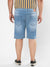 MEN SOLID & SIDE STRIPED DENIM SHORT