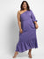 Purple Self-Design Dress