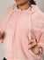 Baby Pink Furry Hoodie With Ribbed Hem