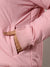 Women's Blush Pink Puffer Jacket With Angled Open Pockets