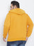 MEN SOLID FULL SLEEVE HOODED CASUAL SWEATSHIRT