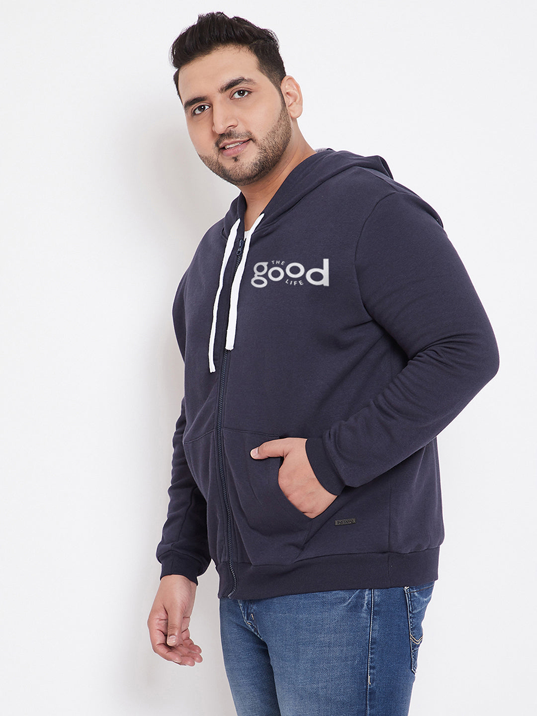 Solid Stylish Full Sleeve Hooded Casual Sweatshirt