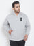 MEN SOLID FULL SLEEVE HOODED CASUAL SWEATSHIRT