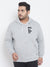 MEN SOLID FULL SLEEVE HOODED CASUAL SWEATSHIRT